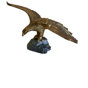 Vintage Gold Plated Eagle Sculpture by Carver E Tripp